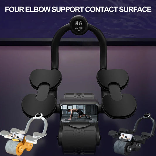 AB Roller Wheel Automatic Rebound Abdominal Muscle Training Fitness Elbow Support Abs Roller Wheel Core Exercise Equipment