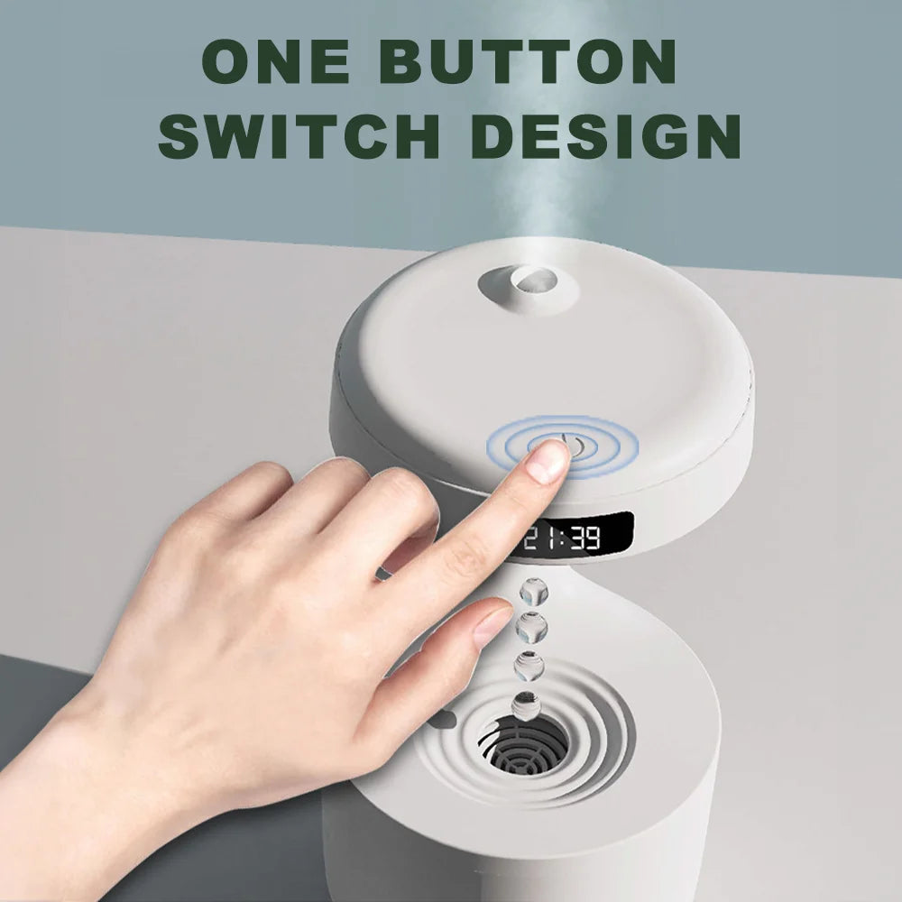 Gravity-Defying Water Droplet Humidifier USB Electric Aroma Diffuser Large Capacity Home-Use Silent Spray Air Humidifier