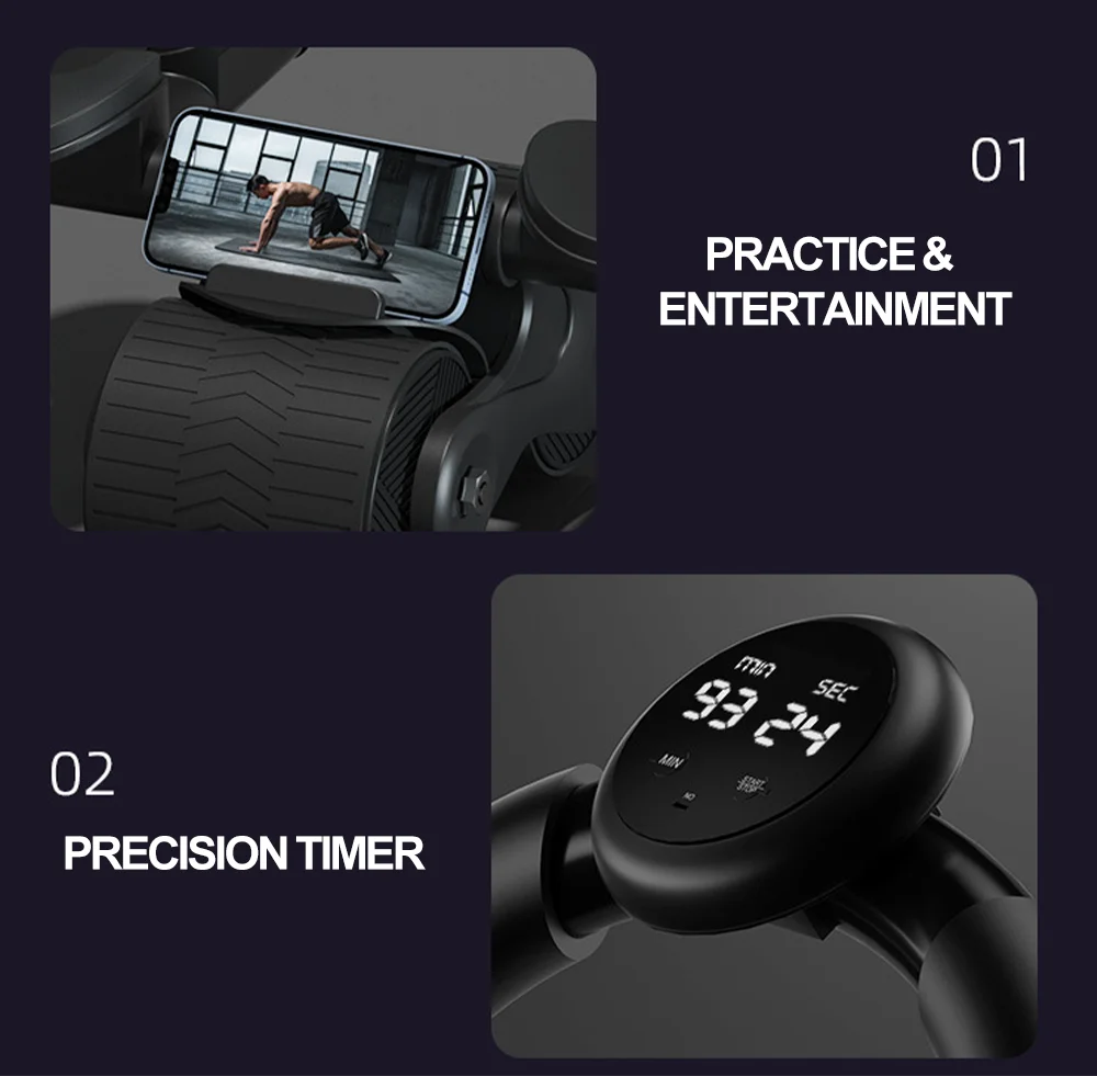 AB Roller Wheel Automatic Rebound Abdominal Muscle Training Fitness Elbow Support Abs Roller Wheel Core Exercise Equipment