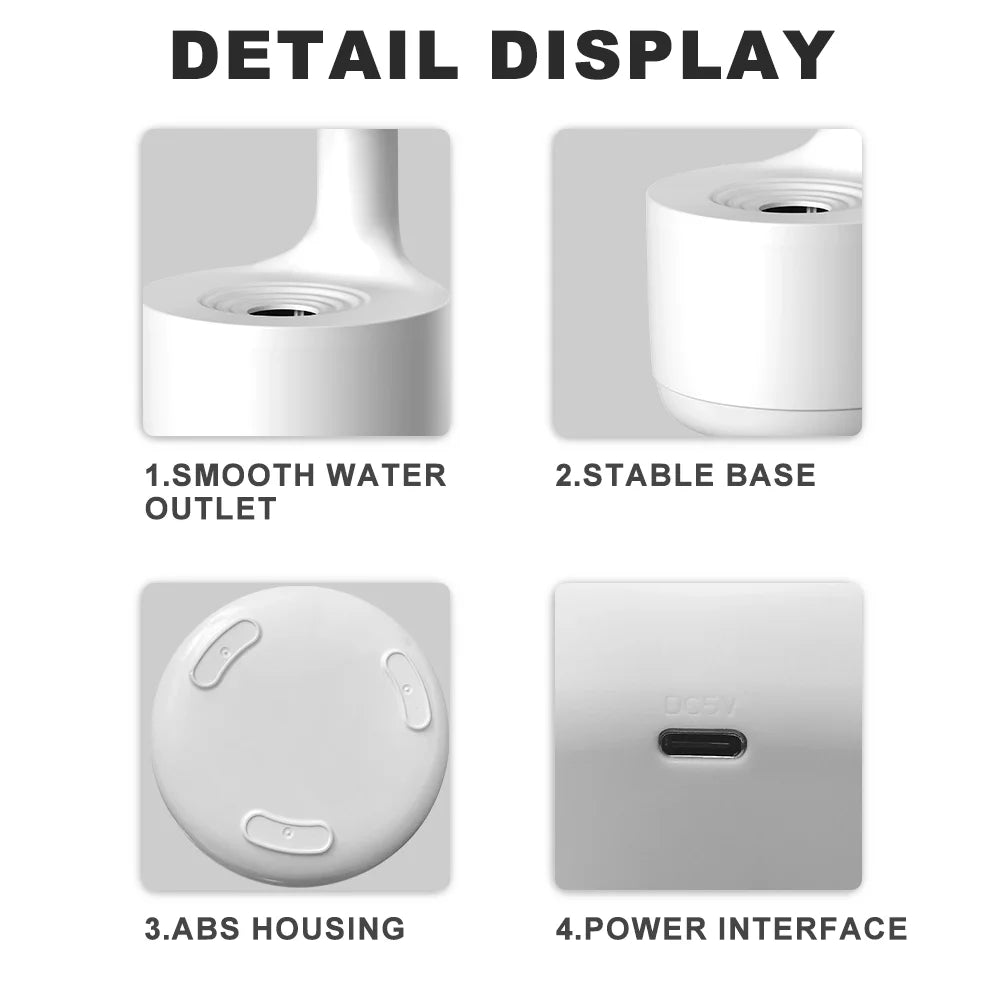 Gravity-Defying Water Droplet Humidifier USB Electric Aroma Diffuser Large Capacity Home-Use Silent Spray Air Humidifier