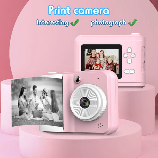 Educational Digital Children Camera Instant Print Photo 1080P HD Video Recorder Mini Thermal Printer Camera Toy Birthday Gift