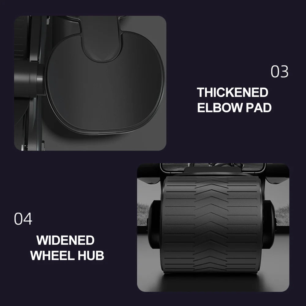 AB Roller Wheel Automatic Rebound Abdominal Muscle Training Fitness Elbow Support Abs Roller Wheel Core Exercise Equipment