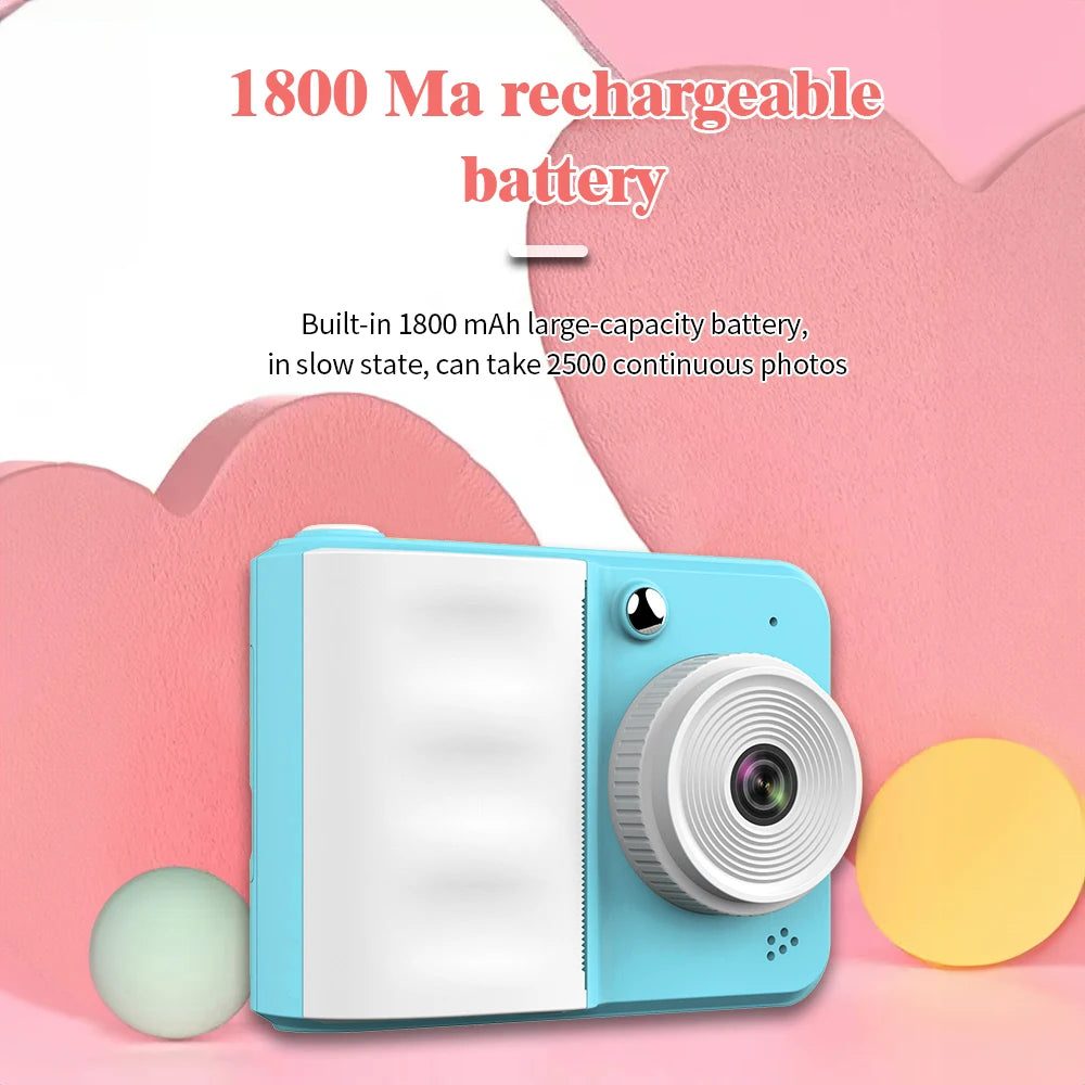 Educational Digital Children Camera Instant Print Photo 1080P HD Video Recorder Mini Thermal Printer Camera Toy Birthday Gift