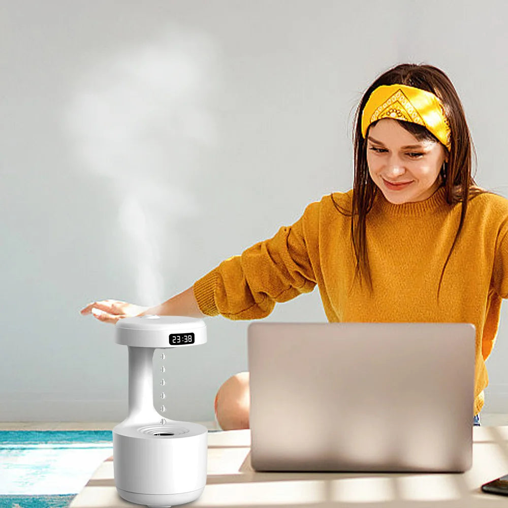Gravity-Defying Water Droplet Humidifier USB Electric Aroma Diffuser Large Capacity Home-Use Silent Spray Air Humidifier