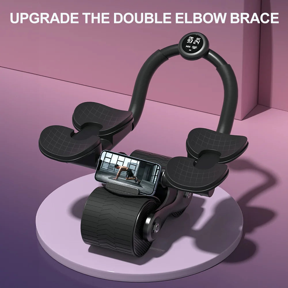 AB Roller Wheel Automatic Rebound Abdominal Muscle Training Fitness Elbow Support Abs Roller Wheel Core Exercise Equipment