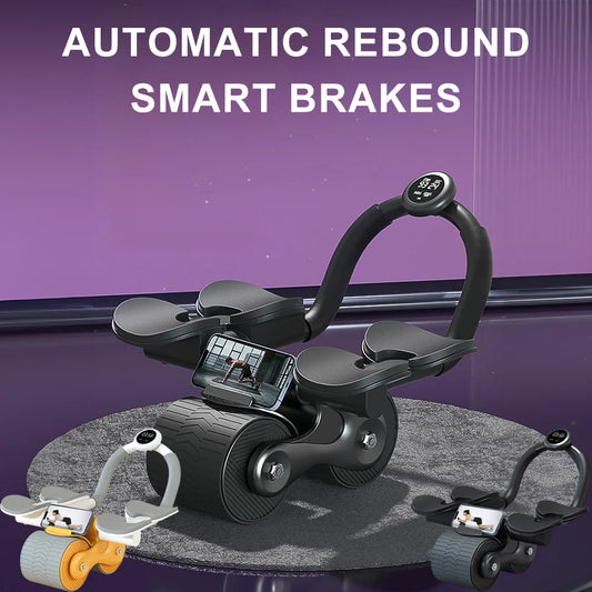 AB Roller Wheel Automatic Rebound Abdominal Muscle Training Fitness Elbow Support Abs Roller Wheel Core Exercise Equipment