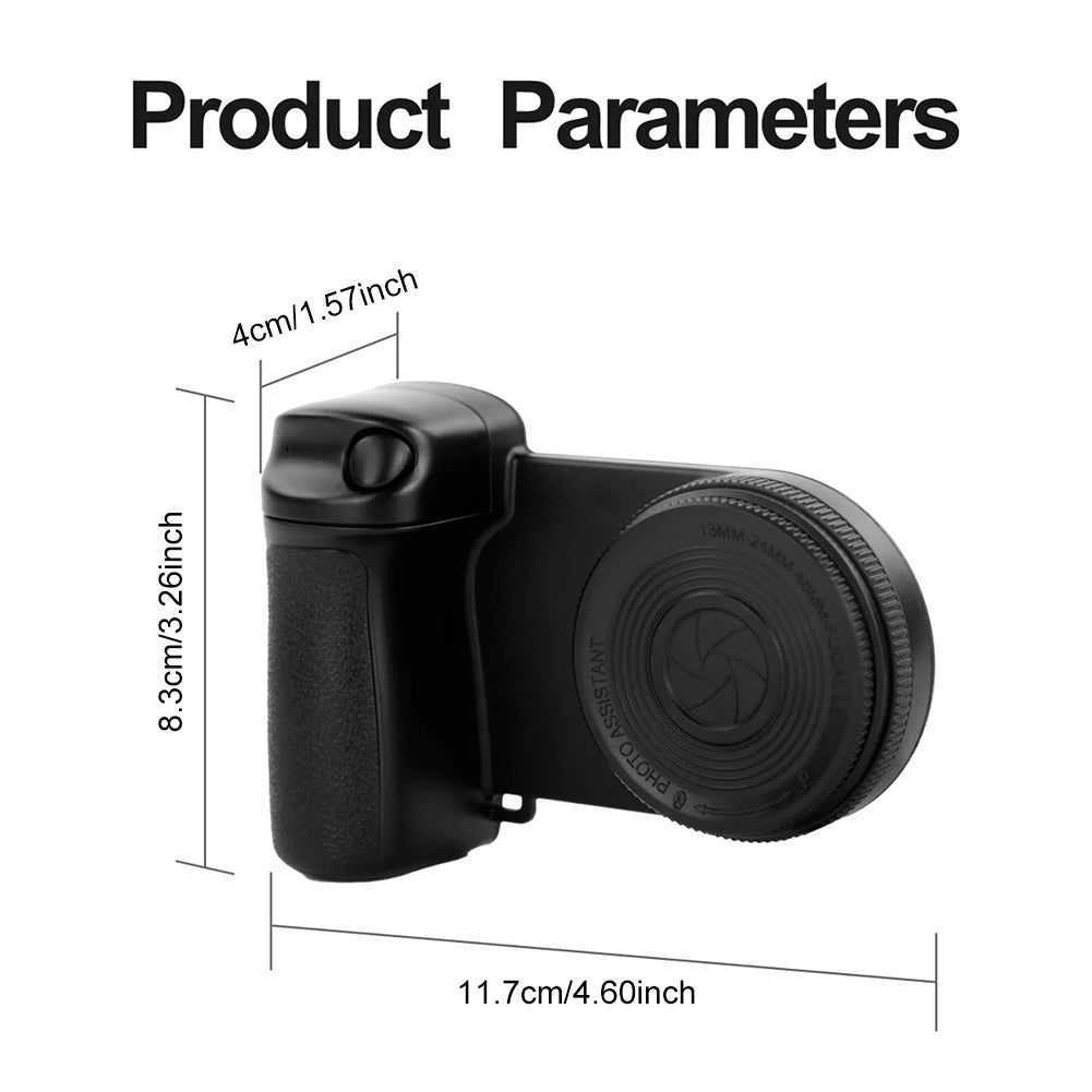 For Magsafe Bluetooth-Compatible Shutter Phone Hand Grip Camera Handle Grip Selfie Stablizer Selfie Handle for iPhone 16 15 Vlog