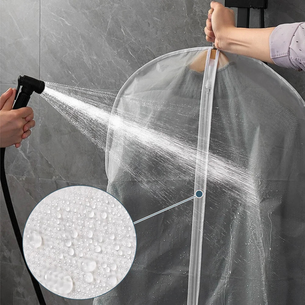 5-Pack Zippered Suit/Dress Garment Bags - Dust-Proof, Clothing Covers for UK Suits & Dresses