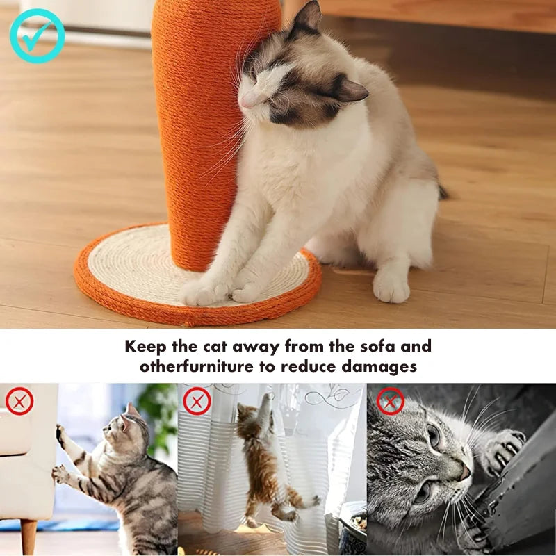 Carrot-shaped Cat Scratching Post Claw Scratcher