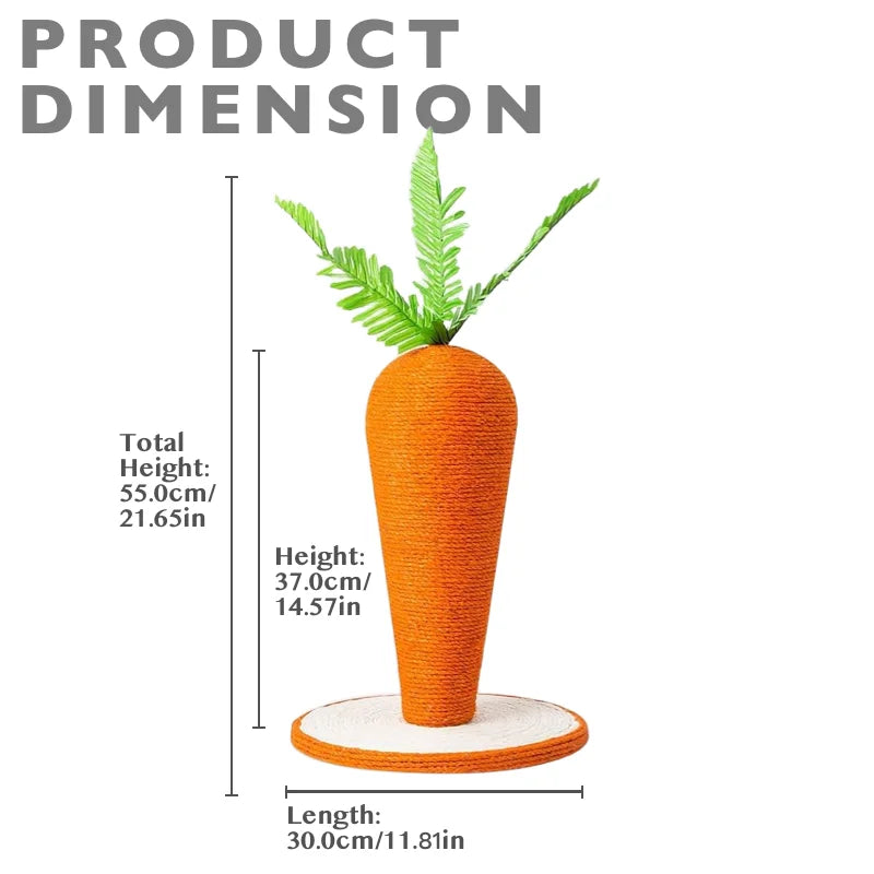 Carrot-shaped Cat Scratching Post Claw Scratcher