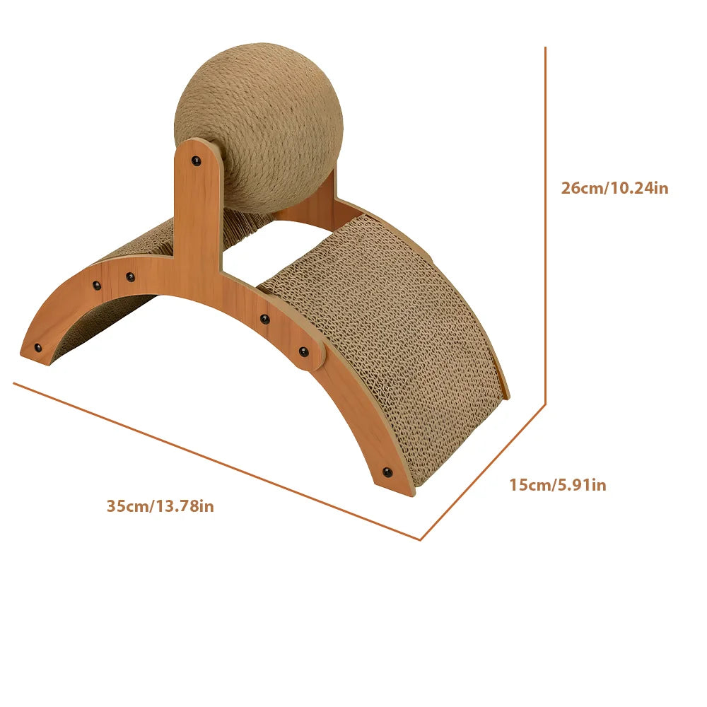 Cat Scratching Ball 2 In 1 Cat Scratching Post Cat Scratcher Sisal Scratch Board Grinding Paw Toy Wear-Resistant