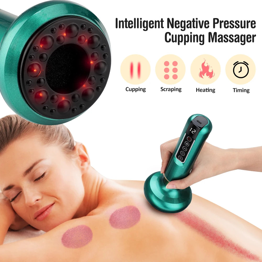 Electric Vacuum Cupping Massage Body Cups Anti-Cellulite Therapy Massager for Body Electric Guasha Slimming