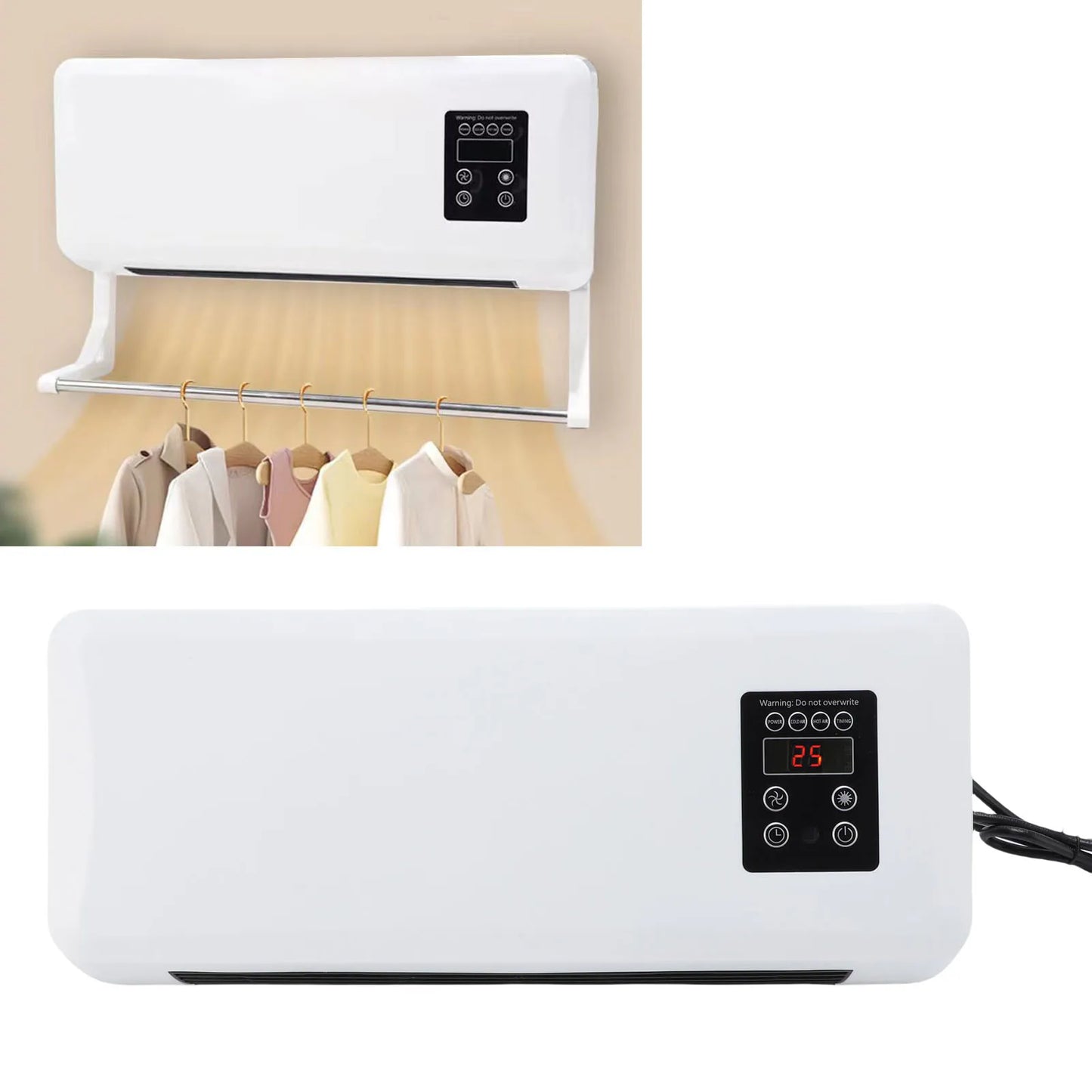 Wall Mounted Heater Cooler Energy Efficient Climate Control Small Air Conditioner Heater Machine for Home Bedroom